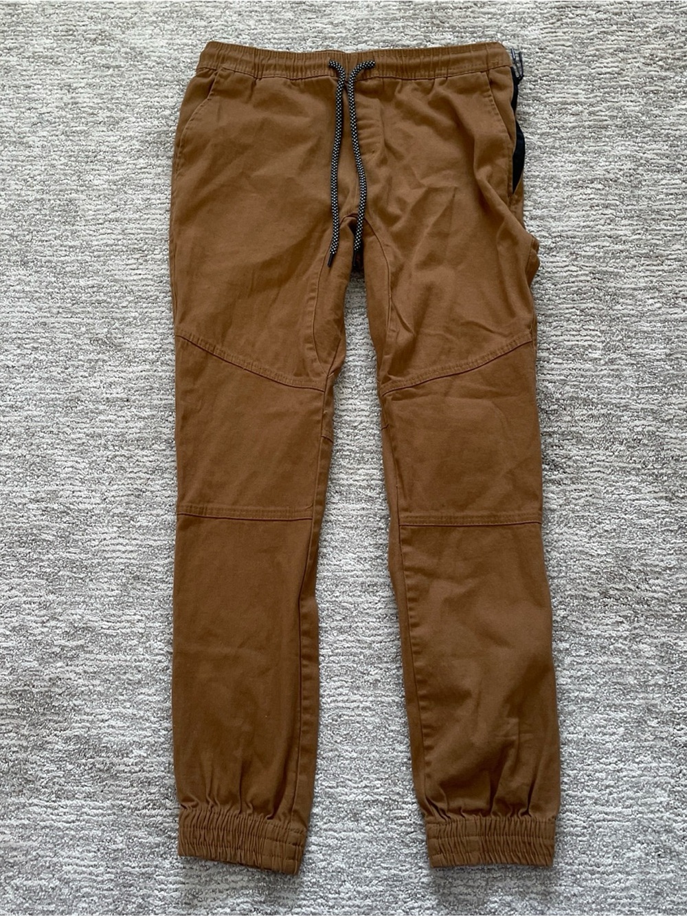 Brooklyn Cloth Mens Jogger Pants Size Medium Brown Stretch Slim Tapered Casual